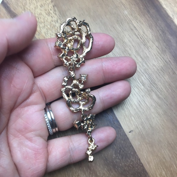 Dangling Crystal Earrings | Multi-color Rose - Picture 4 of 5